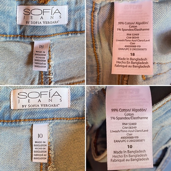 ☀️ Sofía Jeans By Sofia Vergara, Líla, Mid Rise, Hi-Low, Jean Shorts - Picture 4 of 15
